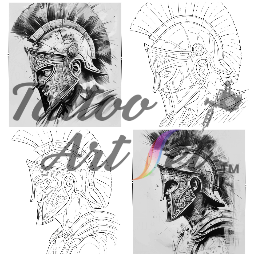 Spartan Tattoo Stencils: Reference Kit