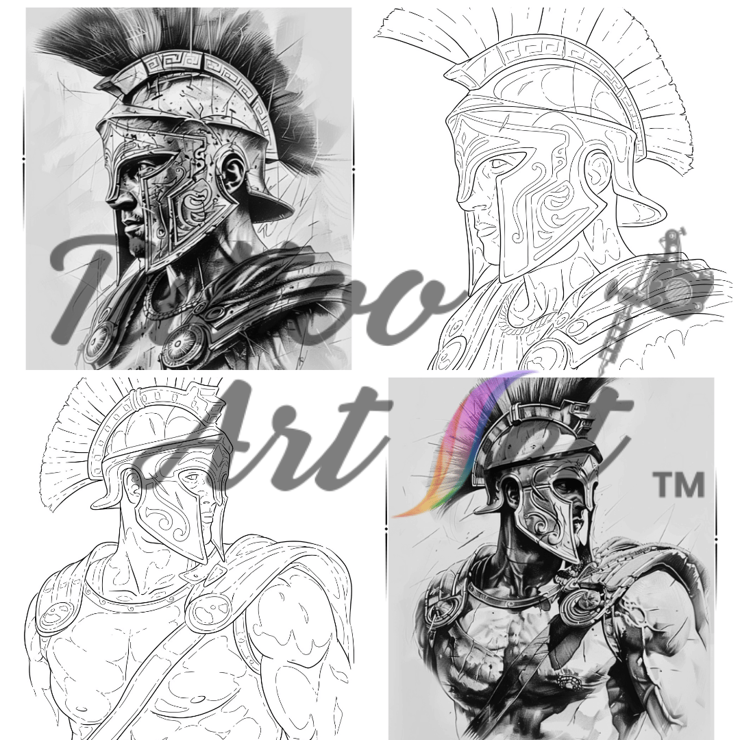 Spartan Tattoo Stencils: Reference Kit