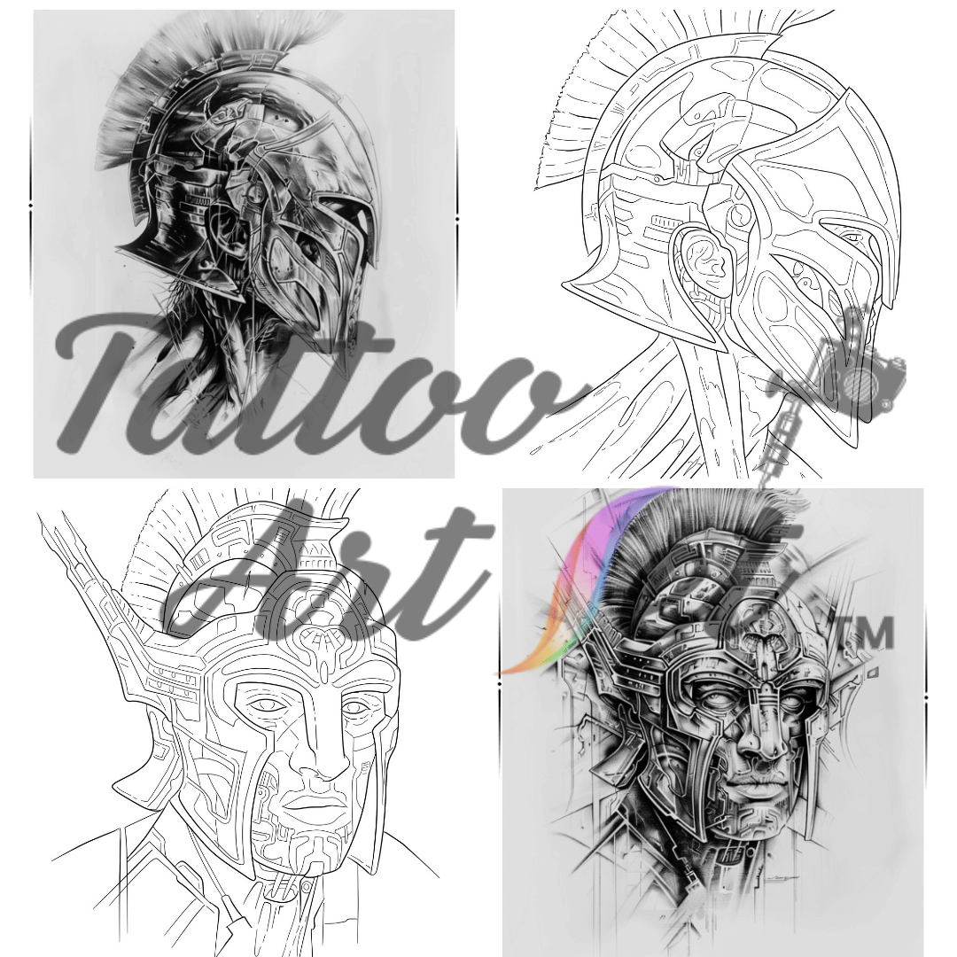 Spartan Tattoo Stencils: Reference Kit