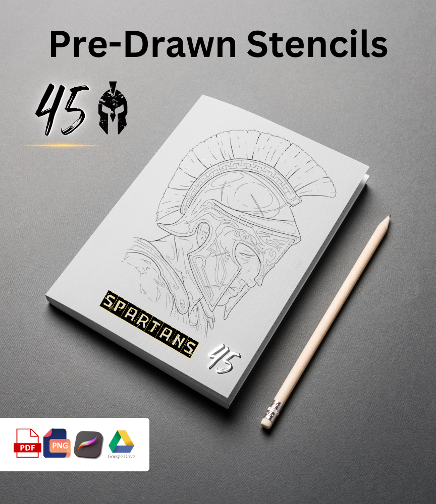 Spartan Tattoo Stencils: Reference Kit